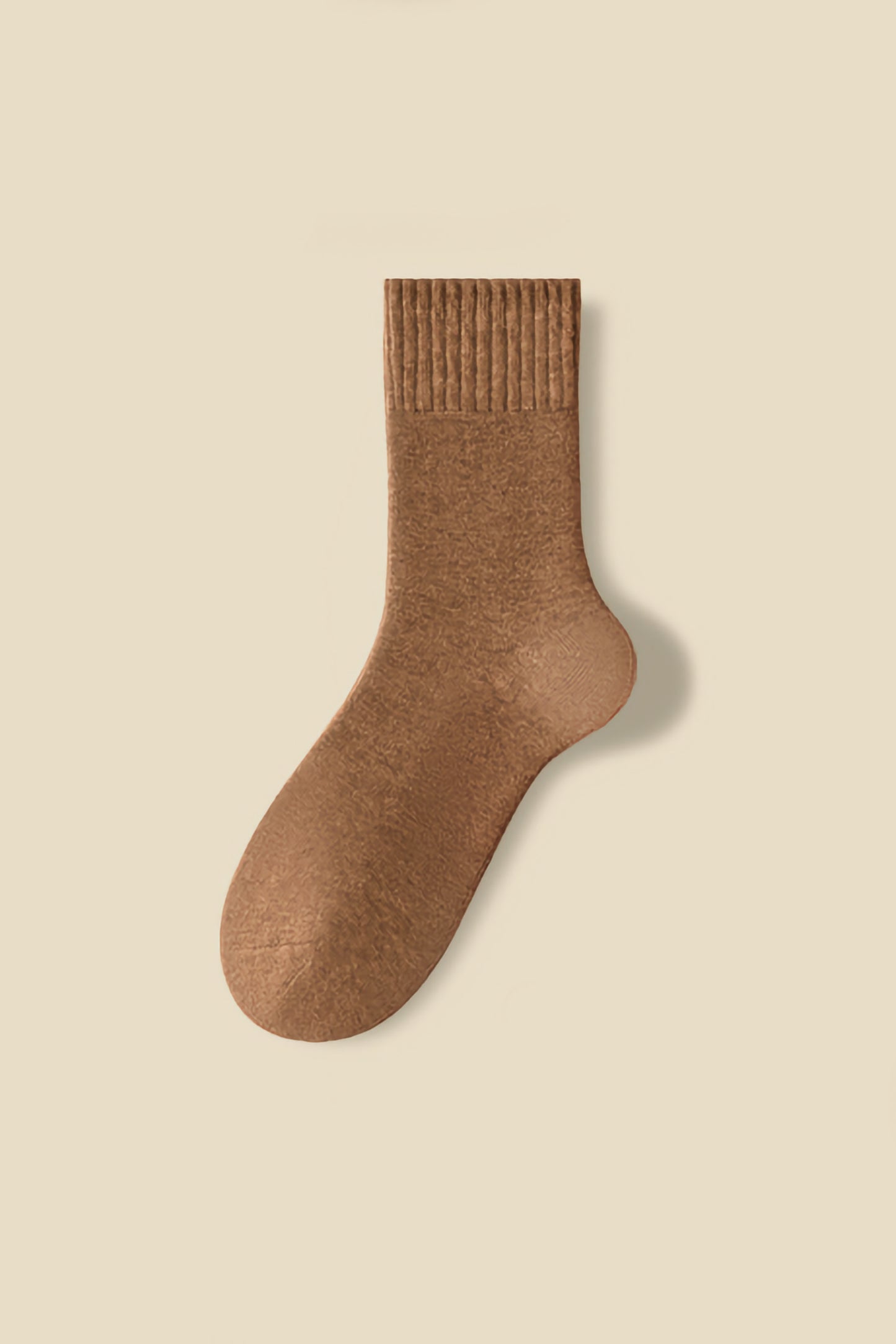 2-Pack Men's Wool Socks - Minimalist Warm Solid Colors for Winter