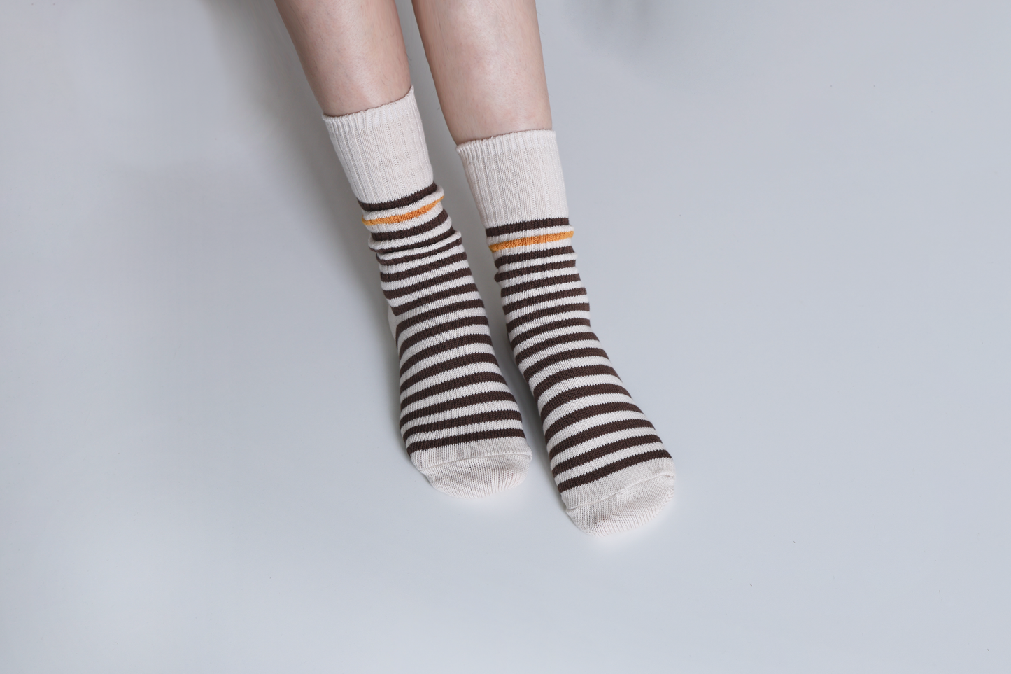 2-Pack Retro Striped Slouch Socks – Soft Cotton Crew for Women