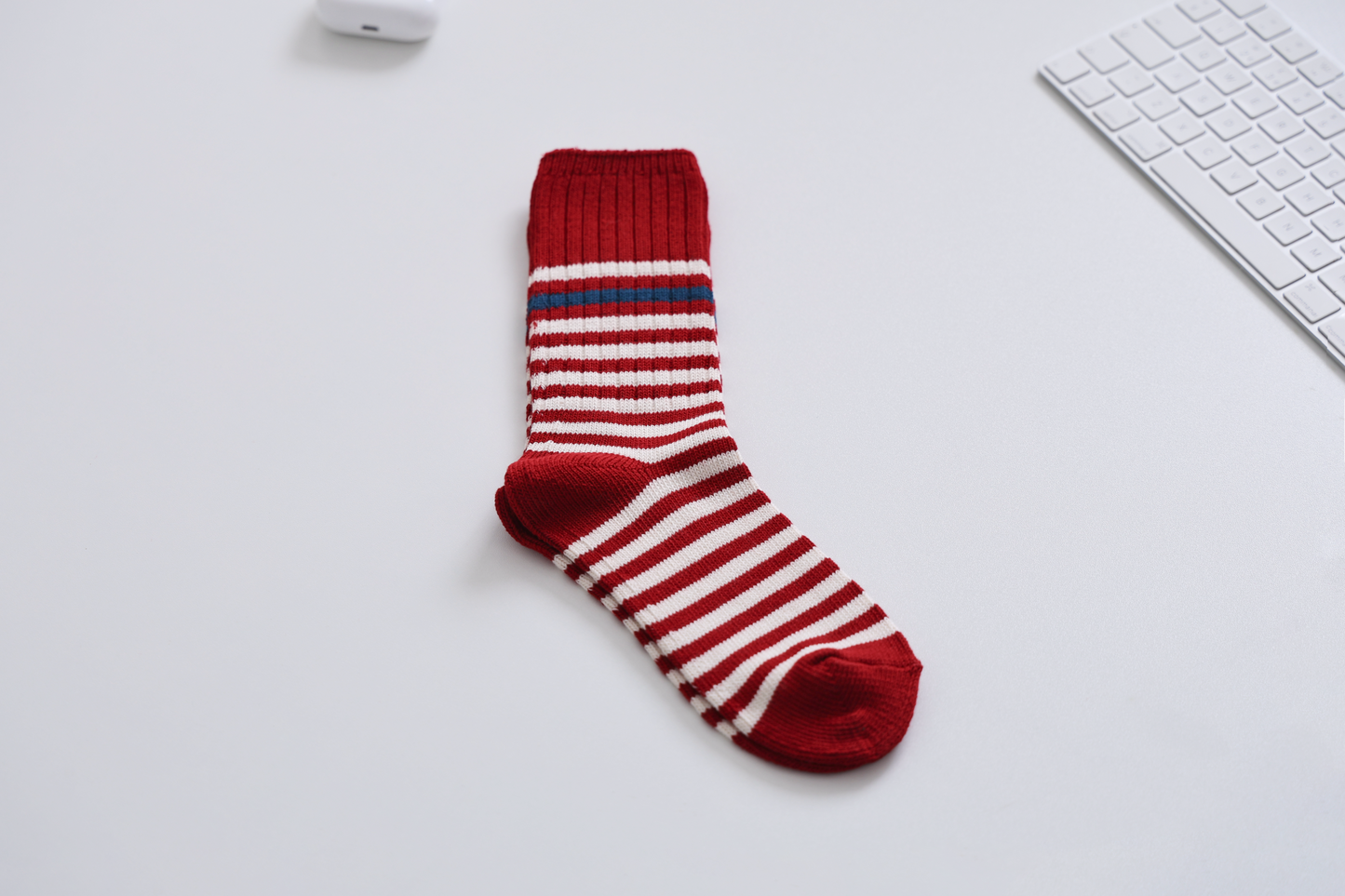 2-Pack Retro Striped Slouch Socks – Soft Cotton Crew for Women