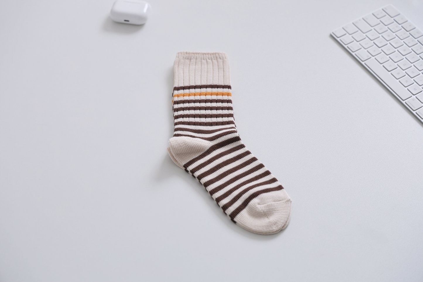 2-Pack Retro Striped Slouch Socks – Soft Cotton Crew for Women