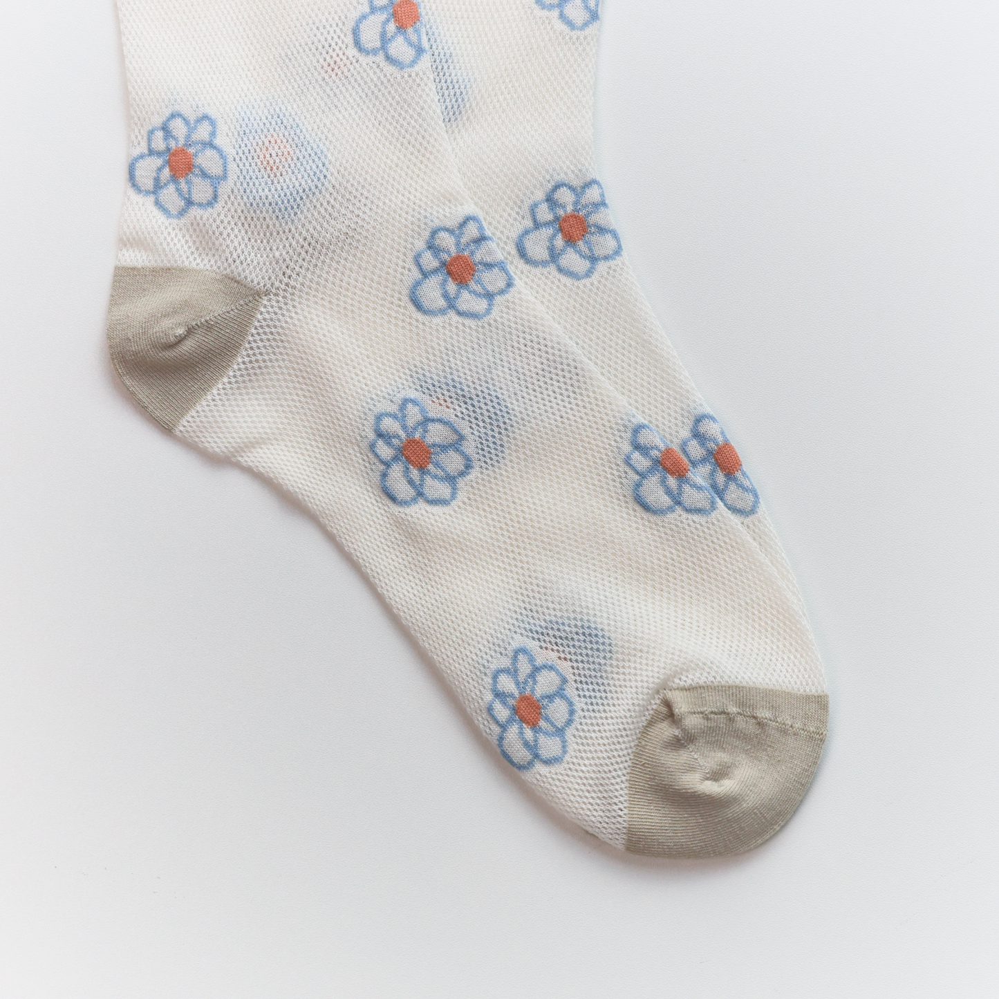 2-Pack Floral Sheer Socks for Women – Breathable Crew Style