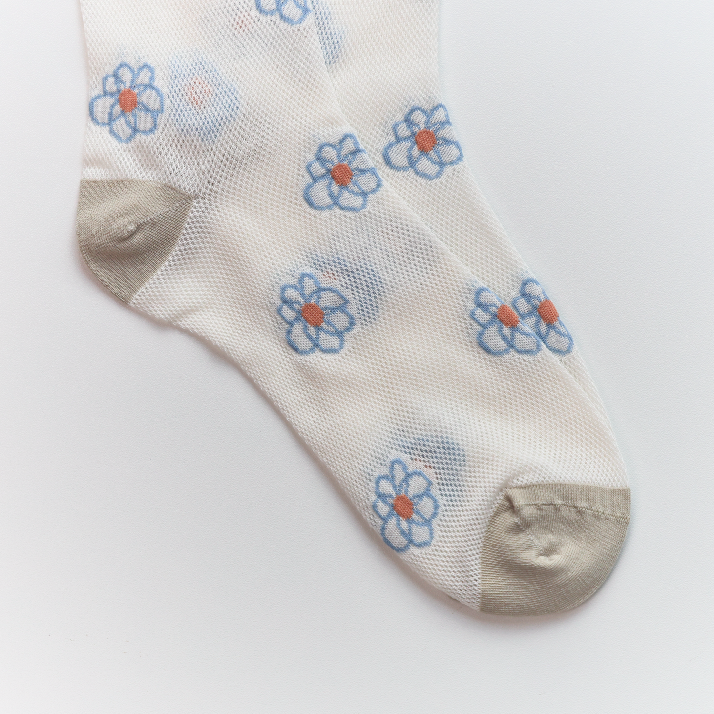 2-Pack Floral Sheer Socks for Women – Breathable Crew Style