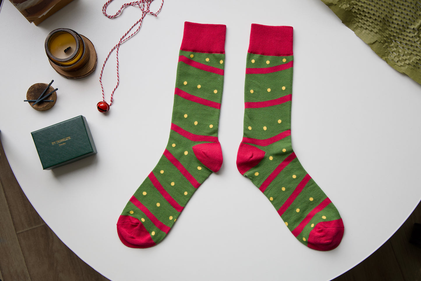 2-Pack Unisex Christmas Cotton Crew Socks – Festive Holiday Style
