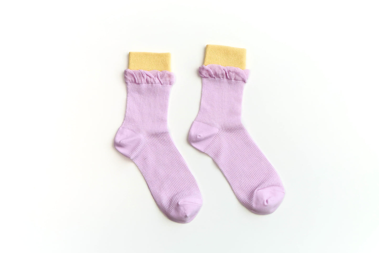 2-Pack Women’s Colorblock Cotton Crew Socks – Lightweight Summer