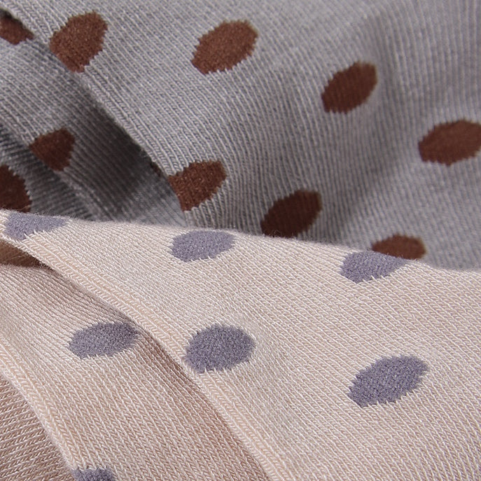 2-Pack Women's Mulberry Silk Socks - Breathable & Soft, Polka Dot