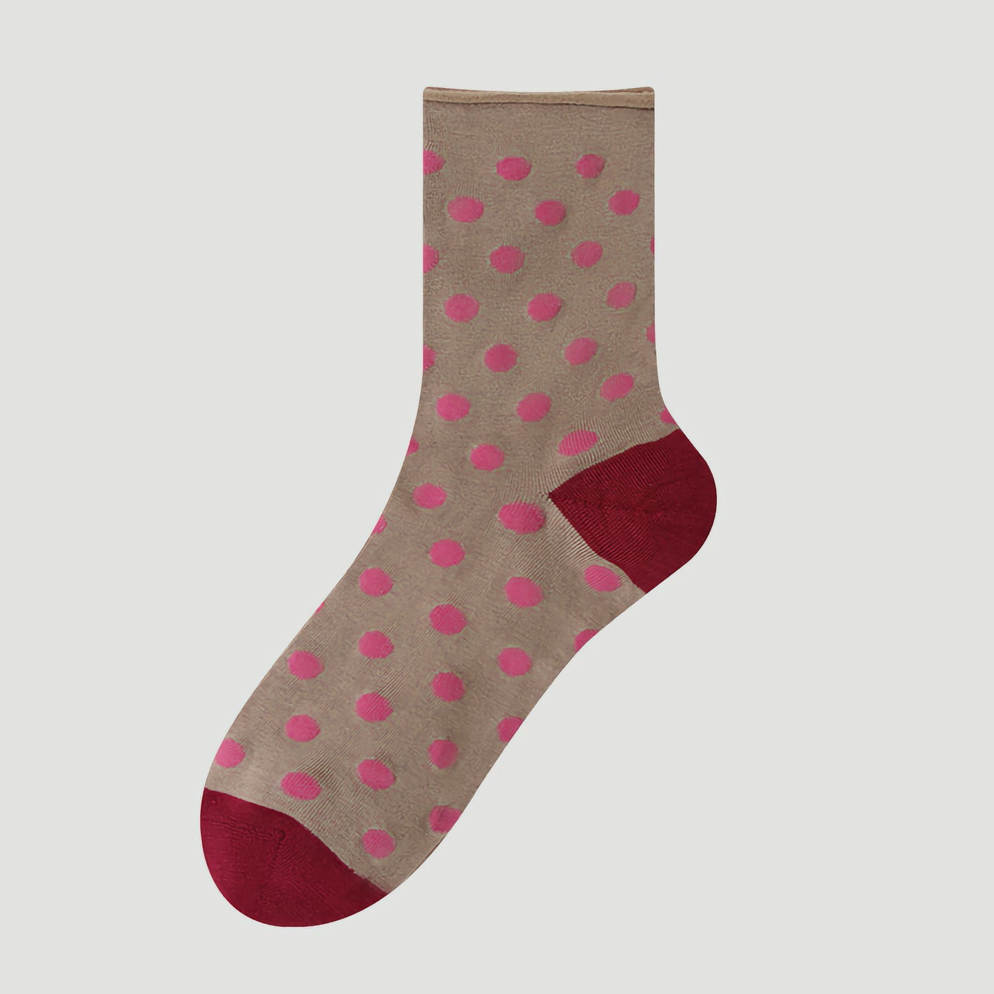 2-Pack Women's Mulberry Silk Socks - Breathable & Soft, Polka Dot