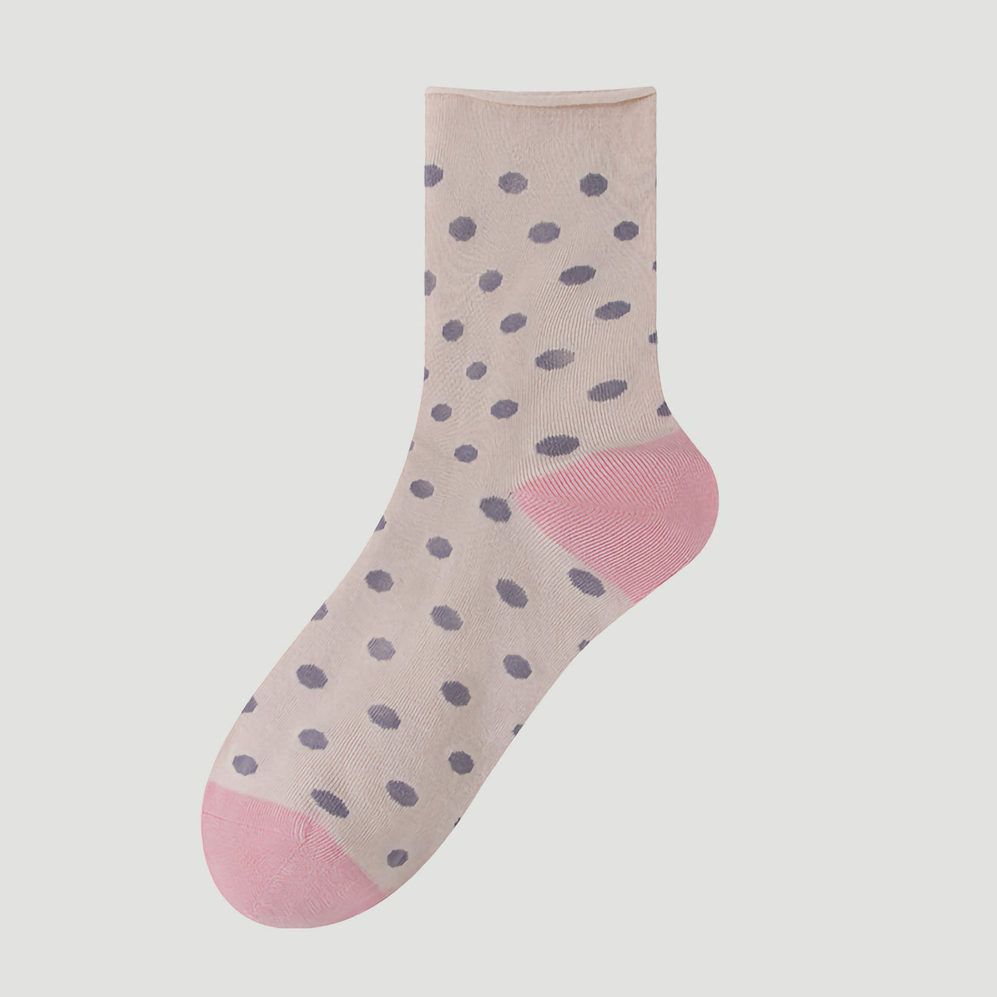 2-Pack Women's Mulberry Silk Socks - Breathable & Soft, Polka Dot