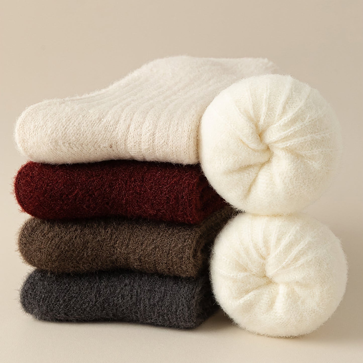 2-Pack Wool Thermal Socks - Women's Thick Winter Essentials