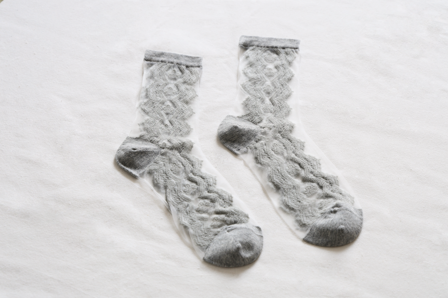 2-Pack Women's Sheer Mesh Socks - Breathable Cotton Blend for Summer