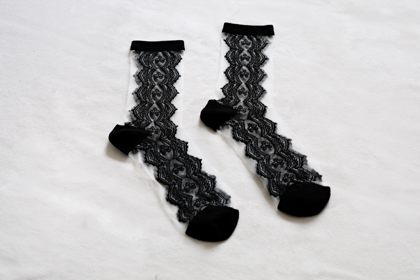 2-Pack Women's Sheer Mesh Socks - Breathable Cotton Blend for Summer