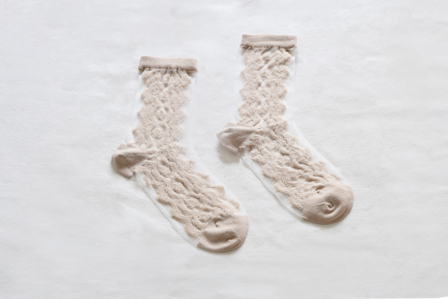 2-Pack Women's Sheer Mesh Socks - Breathable Cotton Blend for Summer