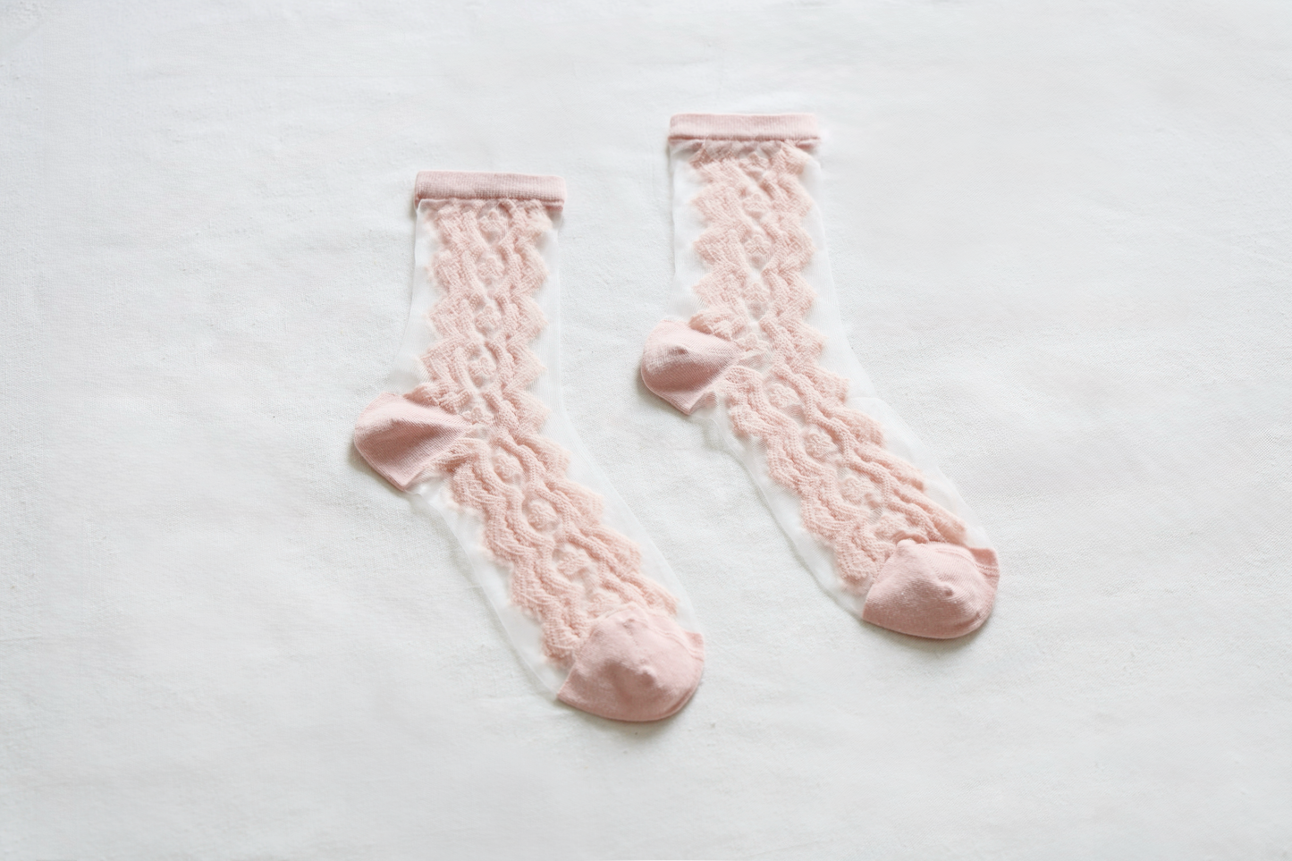 2-Pack Women's Sheer Mesh Socks - Breathable Cotton Blend for Summer