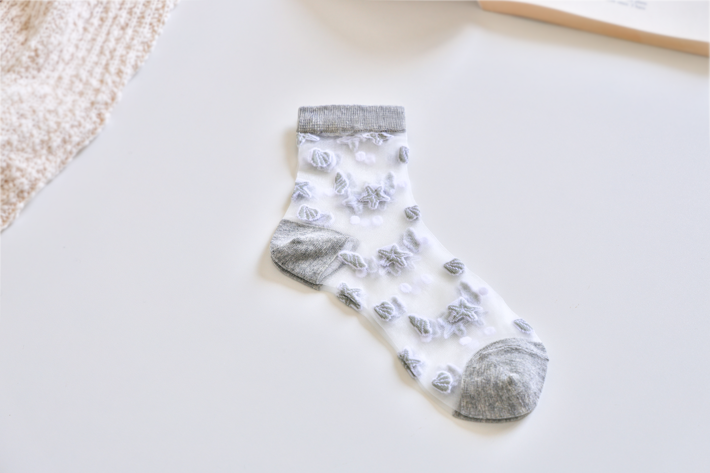 2-Pack Women's Sheer Socks - Summer Breathable Starfish & Seashell