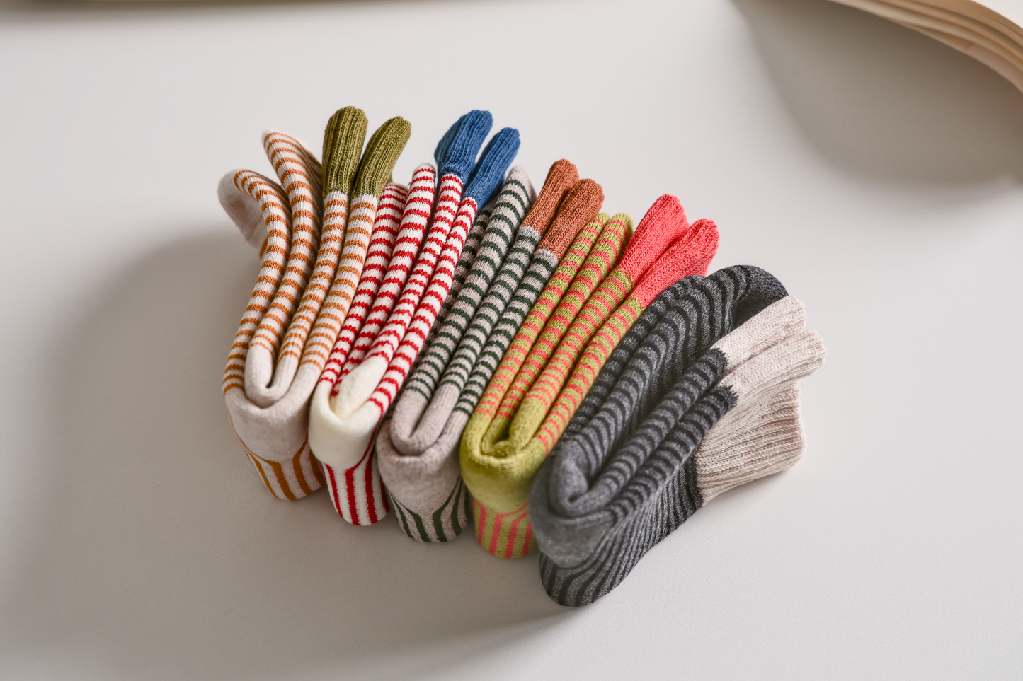 2-Pack Women's Striped Cotton Socks - Soft, Breathable & Stylish