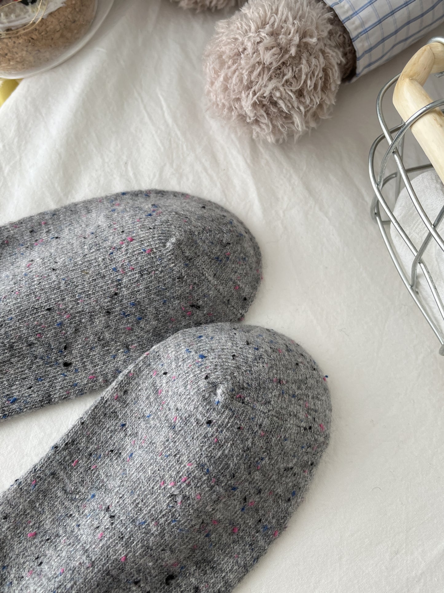 2-Pack Women's Wool Socks - Warm Reindeer Design for Fall & Winter