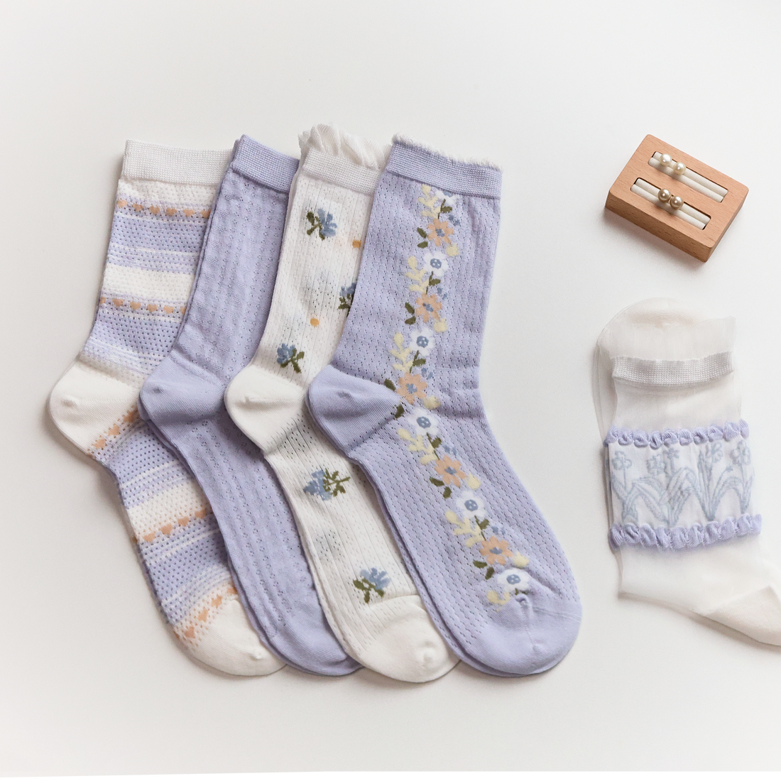 Soft, Sweet, and Breezy: The Floral Mesh Socks You’ll Live In This Summer