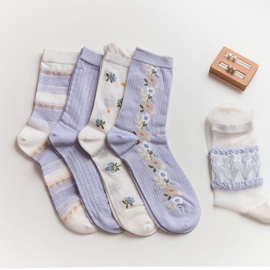 Soft, Sweet, and Breezy: The Floral Mesh Socks You’ll Live In This Summer