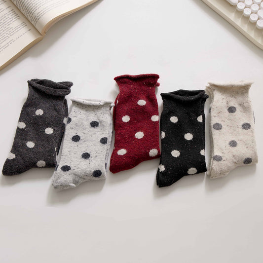 Playful Warmth: Polka Dot Wool Socks for Cozy Everyday Style