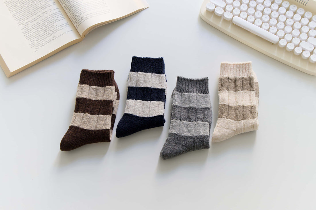 The New Neutral: Striped Socks for Cooler Days
