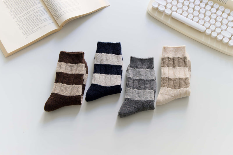The New Neutral: Striped Socks for Cooler Days