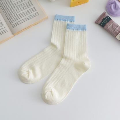 2-Pack Women's Trendy Breathable Cotton Socks: Ultimate Comfort Meets Style