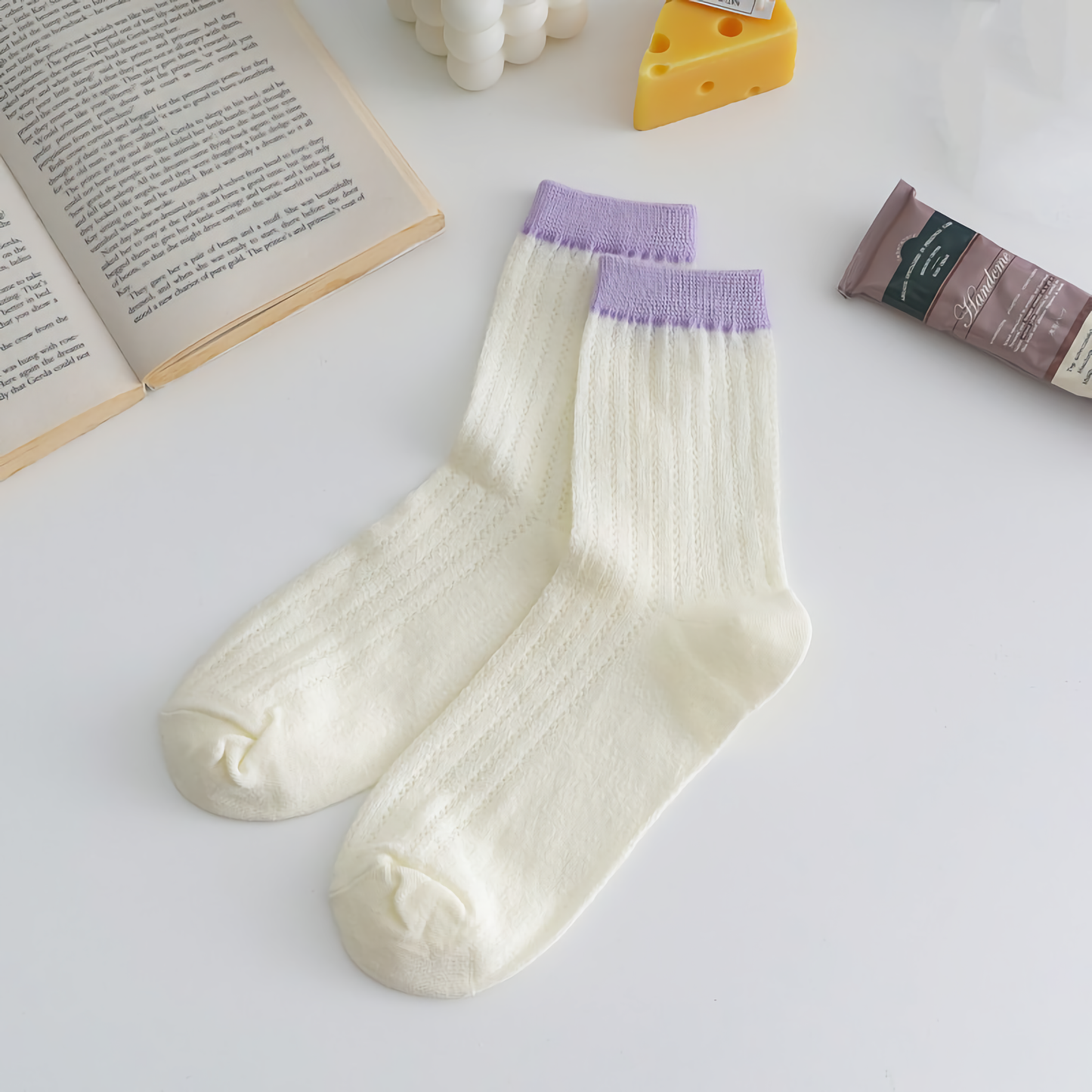 2-Pack Women's Trendy Breathable Cotton Socks: Ultimate Comfort Meets Style