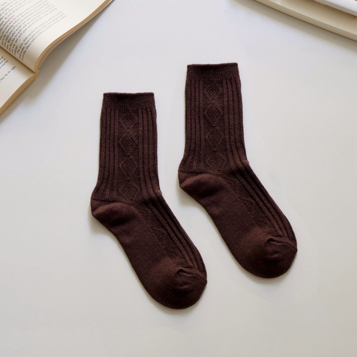 2-Pack Women’s Cashmere Crew Socks – Warm & Luxurious