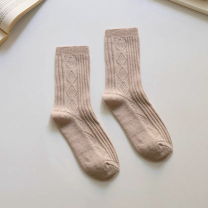 2-Pack Women’s Cashmere Crew Socks – Warm & Luxurious