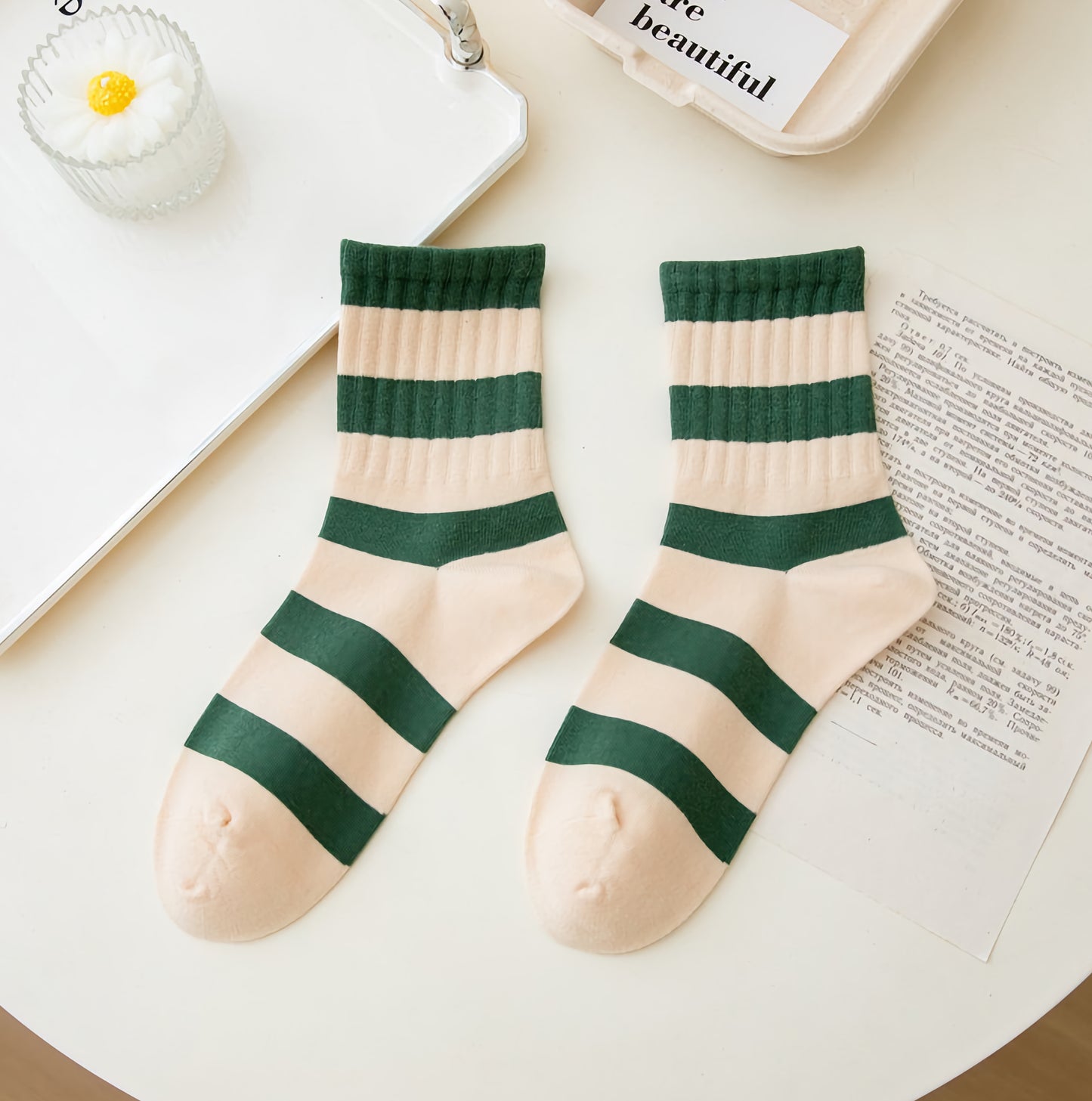 Versatile Stripe Socks - Casual Women's Daily Wear