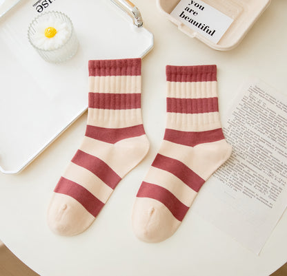 Versatile Stripe Socks - Casual Women's Daily Wear