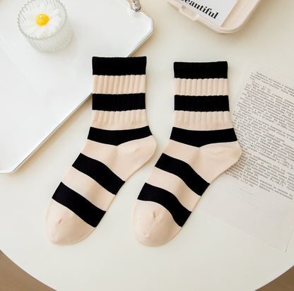 Versatile Stripe Socks - Casual Women's Daily Wear