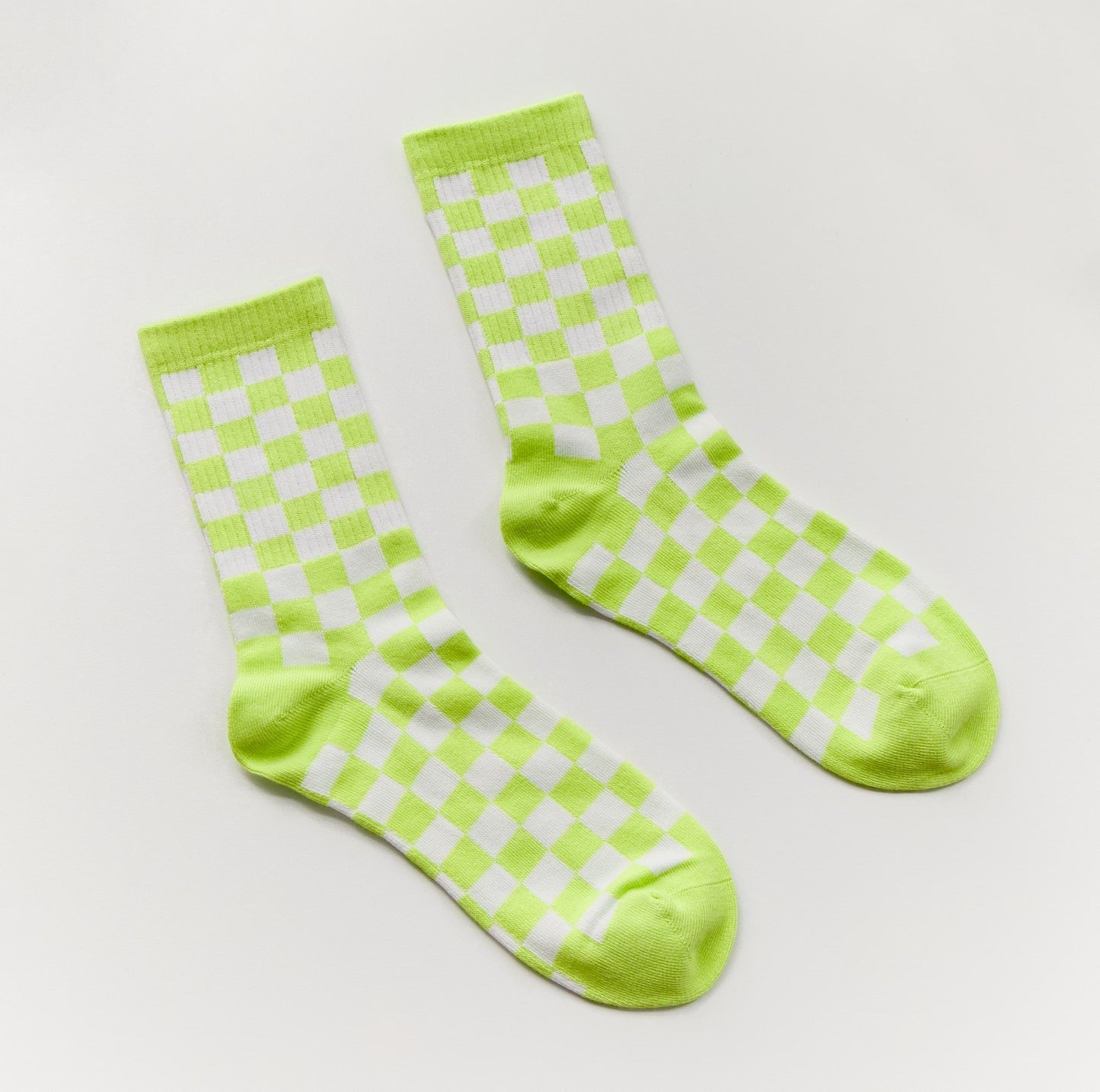 2-Pack Unisex Cotton Checkerboard Crew Socks – Retro Colour Block