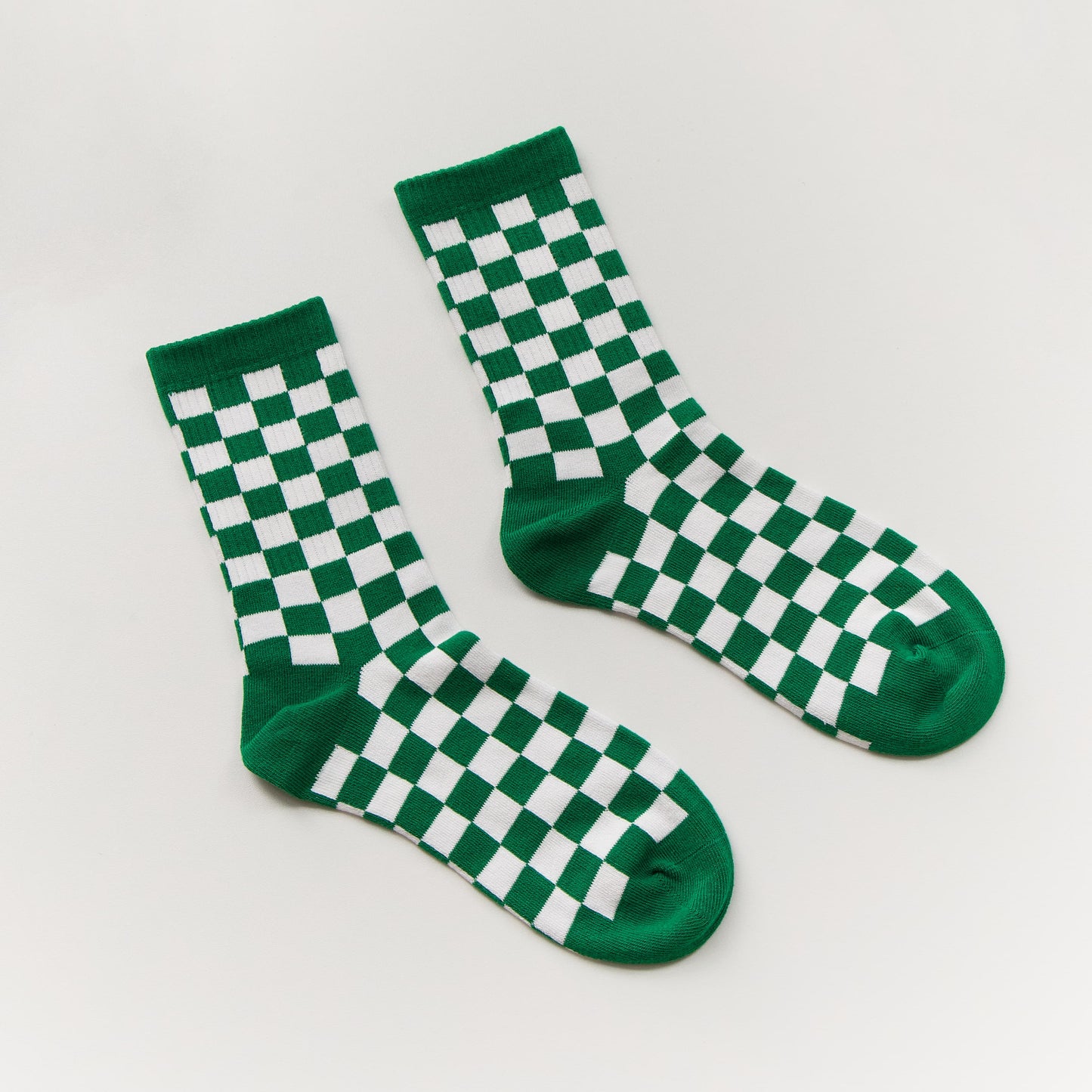 2-Pack Unisex Cotton Checkerboard Crew Socks – Retro Colour Block
