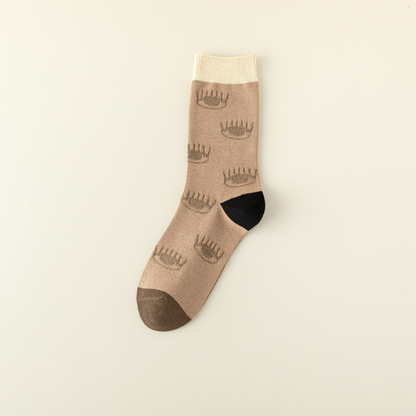 2-Pack Egypt-Inspired Crew Socks – Chic & Comfy Style