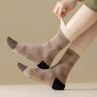 2-Pack Egypt-Inspired Crew Socks – Chic & Comfy Style