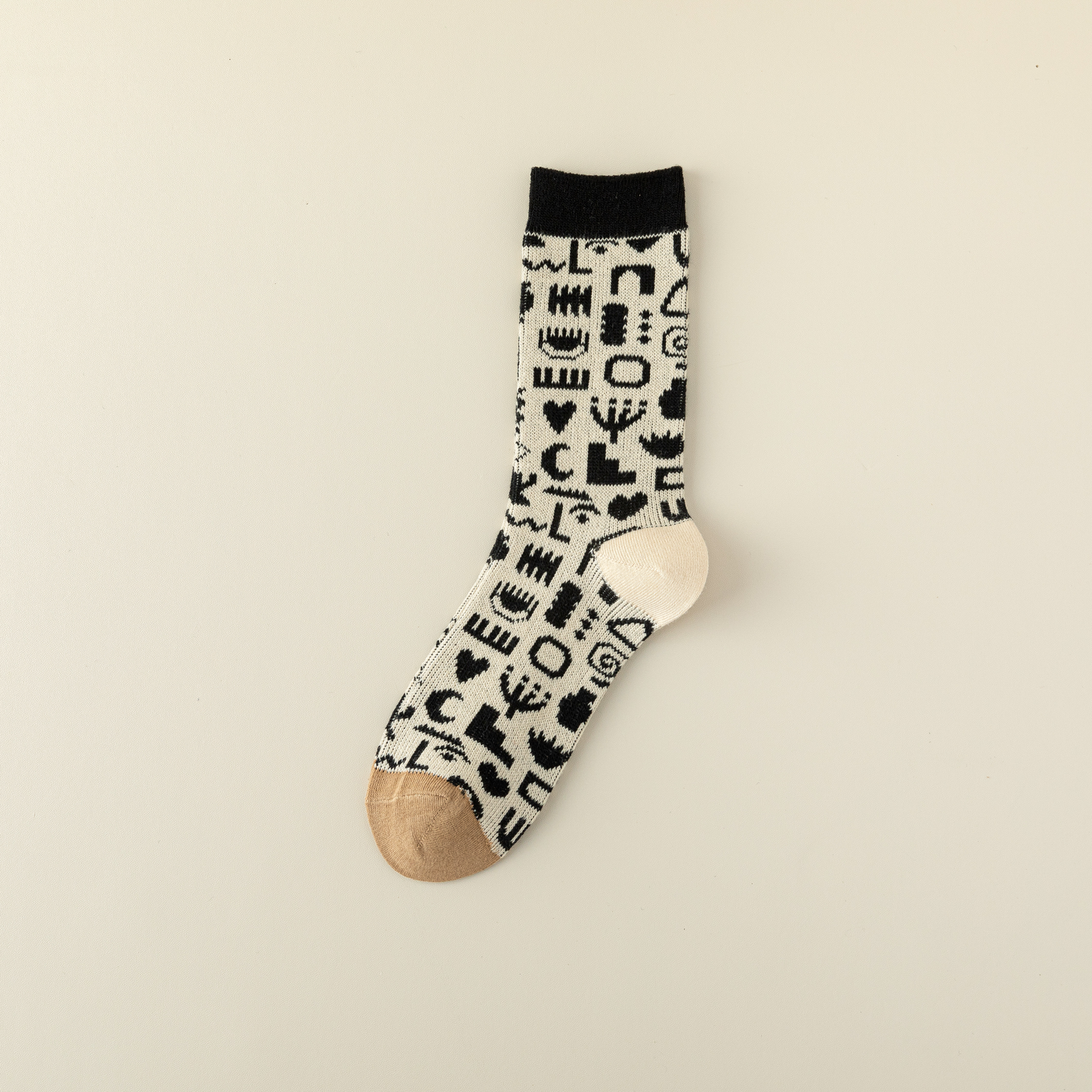2-Pack Egypt-Inspired Crew Socks – Chic & Comfy Style