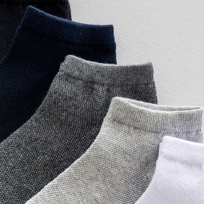 2-Pack Gentleman’s Breeze: Premium Breathable Cotton No-Show Socks for Men