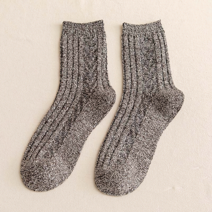 2-Pack Vintage Thick Warm Cotton Socks for Men - Business & Casual