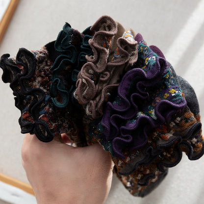 2-Pack Retro Floral Ankle Socks: Vintage Knitted Cotton Low Cut Elegance