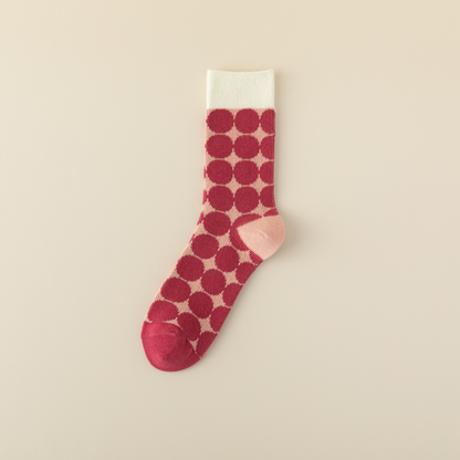 2-Pack Women's Pink Cotton Socks: Breathable Comfort with a Smiley Face Twist