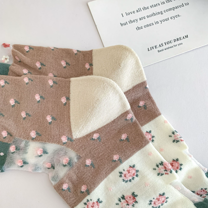 3-Pack Summer Sheer Floral Socks for Women - Ultra-Thin & Comfy