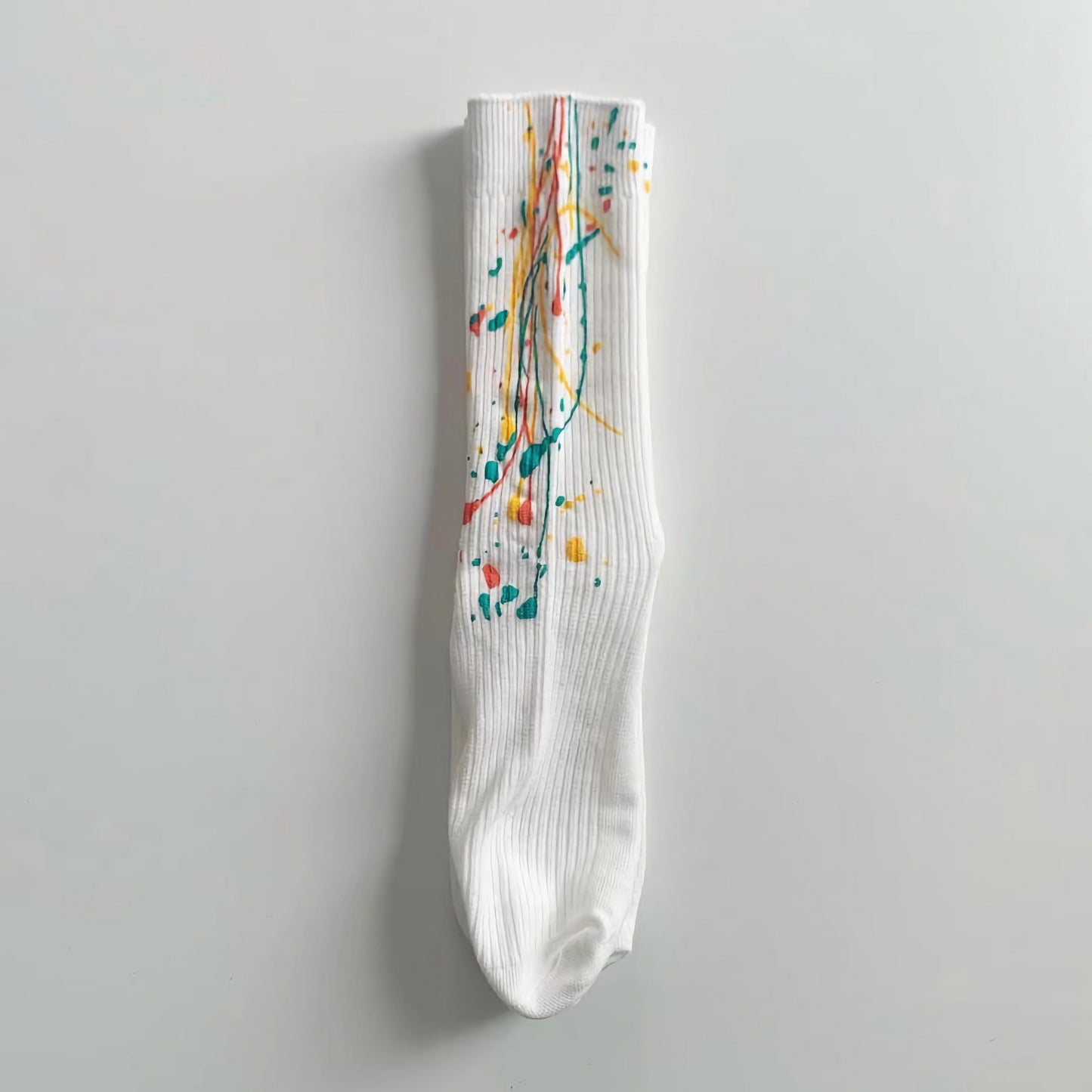 2-Pack Color Splash Cotton Socks: Unisex Tie-Dye Fashion Hosiery Extravaganza