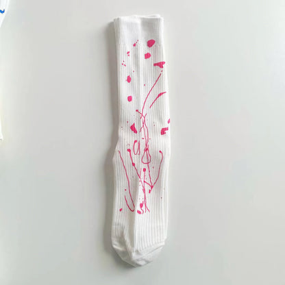 2-Pack Color Splash Cotton Socks: Unisex Tie-Dye Fashion Hosiery Extravaganza