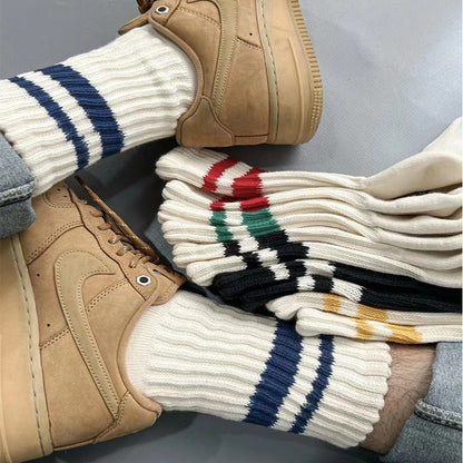 2-Pack Men’s Vintage Sport Socks – Warm Cotton Comfort