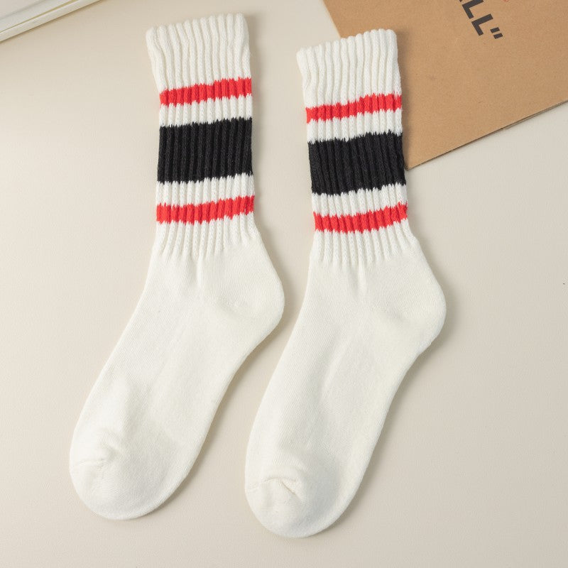 2-Pack Men’s Vintage Sport Socks – Warm Cotton Comfort