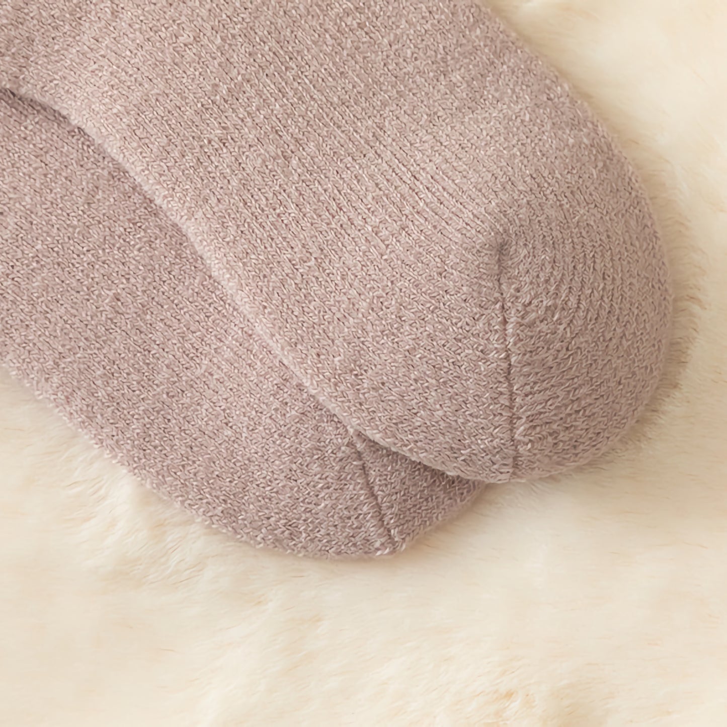 2-Pack Kids' Warm Wool Socks - Thick Fleece-Lined, Solid Colors