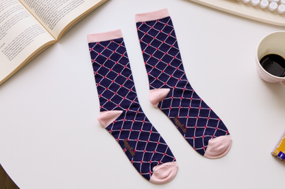 2-Pack Limited Edition Unisex Cotton Socks – Cross Stitch Design