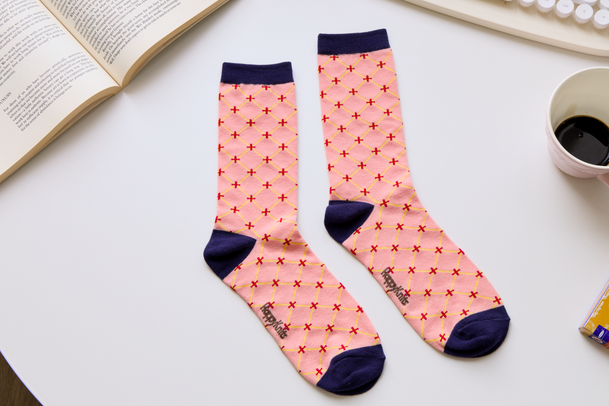 2-Pack Limited Edition Unisex Cotton Socks – Cross Stitch Design