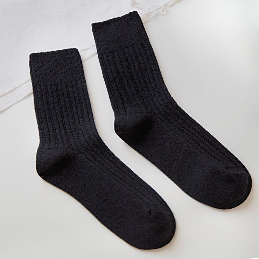2-Pack Men’s Premium Ribbed Wool Socks – 90% Wool Winter Comfort