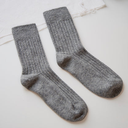 2-Pack Men’s Premium Ribbed Wool Socks – 90% Wool Winter Comfort